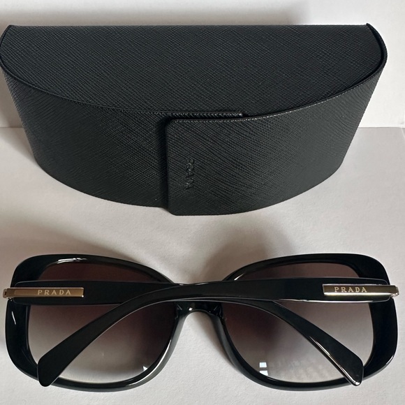 PRADA SPR 08O Women’s Sunglass Frame In Black/Gradient 57-17-130 - Picture 2 of 5